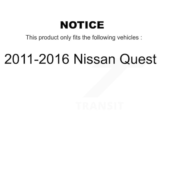 Front Wheel Bearing And Tie Rod End Kit For 2011-2016 Nissan Quest